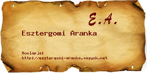 Esztergomi Aranka névjegykártya